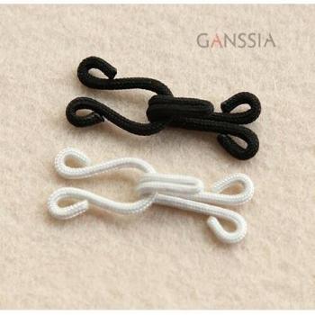10 Pairs of Large Invisible Button Hook and Eye (DIY, White/Black)