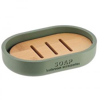 Elegante Seifenschale Kaki aus Polyresin