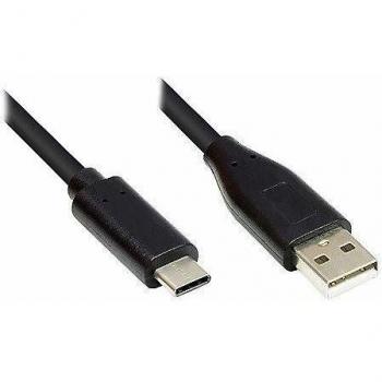 USB 2.0 C Male to A Male Cable, 50 cm, Black