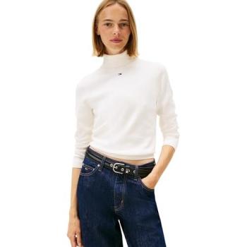 Tommy Jeans Felpa + Maglione Tjw Essential Trtlnk Sweater Bianco (S)