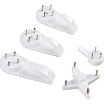 20pcs White Plastic Seamless Nail Hook for Picture Frames