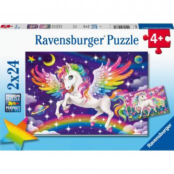 Ravensburger Puzzle Licorne et Pégase 2x24