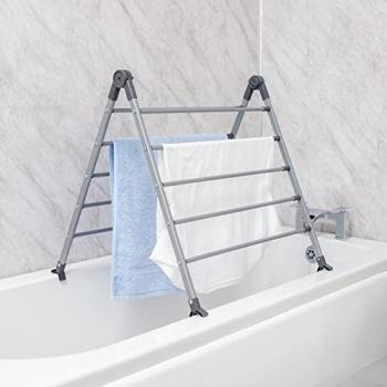 BLACK+DECKER Two‑Colour Over‑Bath Airer – Grey (63219/63229)