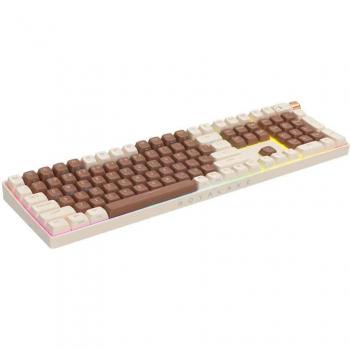 Royalaxe R108 Hot Swappable Mechanical Keyboard Full Size 110 Keys 2.4GHz Bluetooth 5.0 or Wired Connection TTC Golden-Pink Switches RGB Windows and Mac Compatible