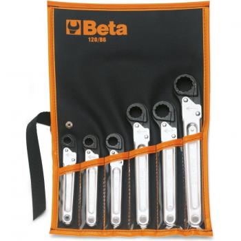 B6 120 Six-Tool Bi-Hex Ratchet Opening Wrench Collection – Beta Tools