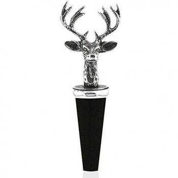 Personalized Pewter Stag Head Bottle Stopper