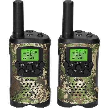 Set de talkie-walkies Alecto FR115CAMO pour enfants, camouflage, portée jusqu'à 7 km (lot de 2)