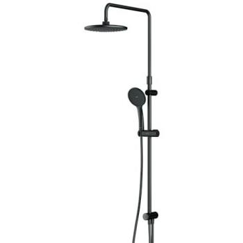 Douchette à Main et Colonne de Douche Noir Réglable