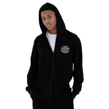 Men's XL Black Full-Zip Hurley Sweatshirt with Side Trim