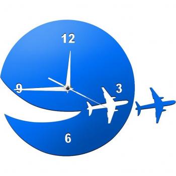 Quartz Airplane Wall Clock with Mirror