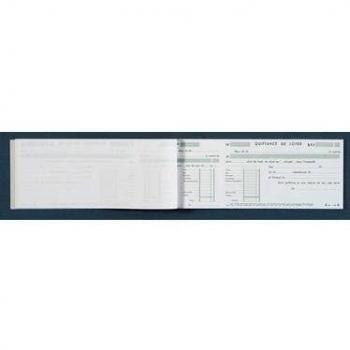 Carnet de quittance de loyer 27,5x11, 50 feuillets