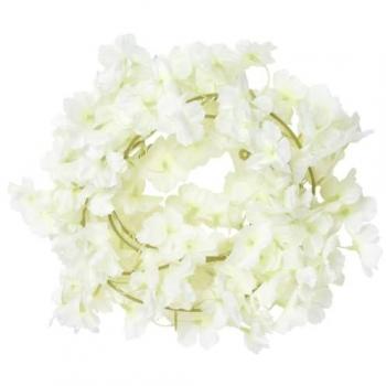 Décoration florale blanche 180 cm, 6 unités – Guirlandes de Noël (vidaXL)