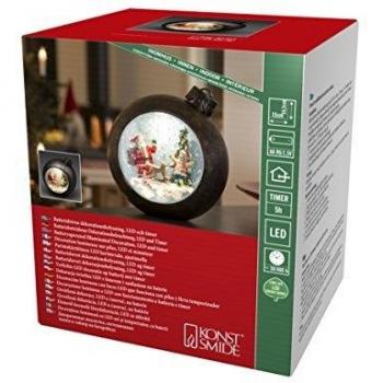 Globo Natalizio a LED, Motivo Neve – Konstsmide 4360‑550