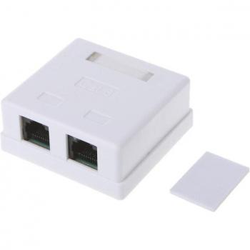 Caja de Conexión RJ45 Cat6 2x – Escritorio Extensión HX6A