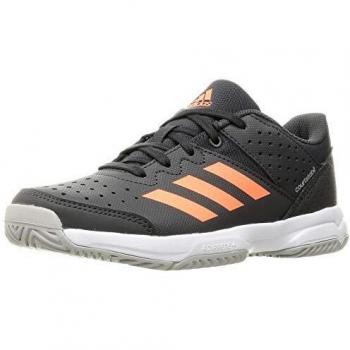 Adidas Handballschuh Court Stabil Jr. in Grau Signal Coral – 35,5 EU