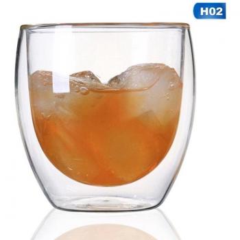 Double wall glass beer mug