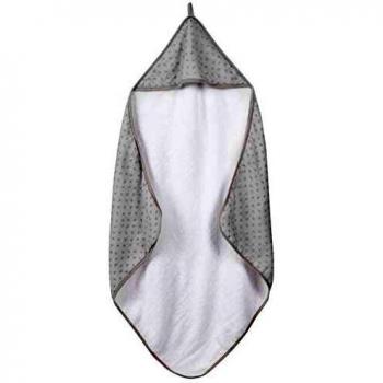 Enveloppe Douche Bébé Bio Lil Planet – ROBA – 80 × 80 cm – Coton & Mousseline – Gris Argenté