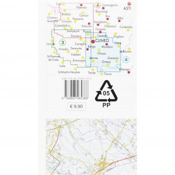 Carta n. 50-4. Cuneo, Valli Monregalesi, Val Vermegnana, Val Pesio, Alta Val Tanaro. Carta dei sentieri e stradale 1:50.000. Adatto a GPS