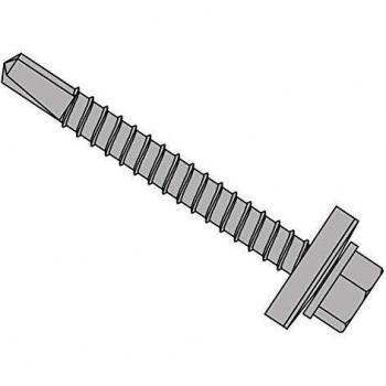 TechFast Roofing Sheet to Steel Hex Screw & Washer No.3 Tip 5.5 x 75mm