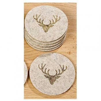 Tjark Filzuntersetzer Set mit Hirsch