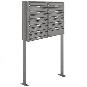 AL Briefkastensystem 11er A4 Standbriefkasten RAL 9007