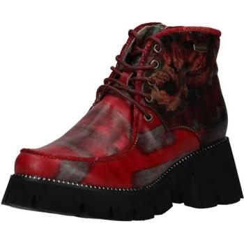 Stiefelette Laura Vita – Weinrot, Leder & Textil