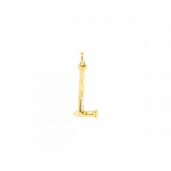 Bague raffinée or 18K avec lettre L