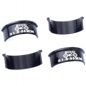 Feuille d’augmentation de guidon noir – 4×shims 31,8 mm à 35 mm
