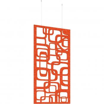 Bygone Piano Chords Orange Acoustic Screens with Hooks (4‑Pack)