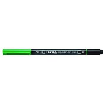 Lyra Brush Verde Dúo Ponta Fina Aqua
