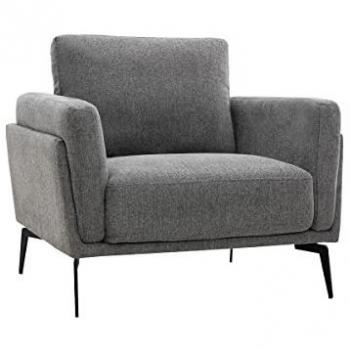 Sillón Mosco Miliboo en Gris con Efecto Aterciopelado