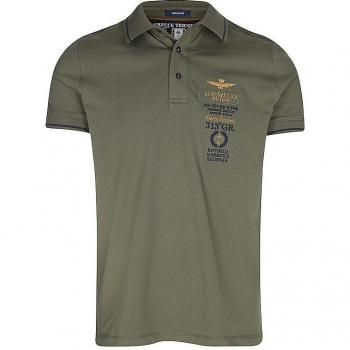 Aeronautica Militare Polohemd 251PO1853P191 Khaki Regular Fit