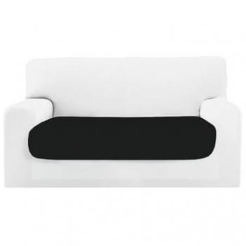 Copriseduta Sofà Elasticizzato Tinta Unita Smile 3 Posti Nero