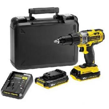 Pack 18 V STANLEY FATMAX SFMCD725D2K‑QW : perceuse, 2 batteries 2 Ah + chargeur, 15 réglages de couple