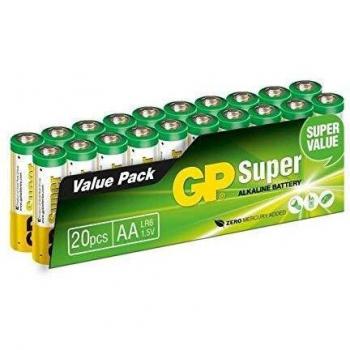 GP Batteries 20 Stück AA Super Alkaline LR6 Batterien