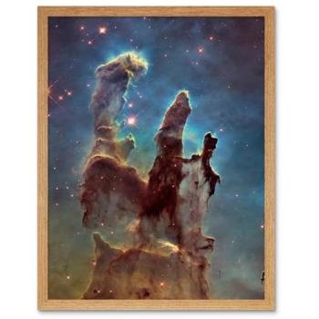 Dust & Gas Panorama: 2014 Hubble M16 Blue Nebula
