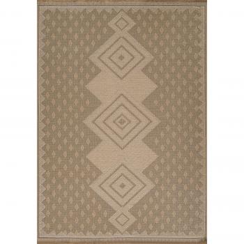 Livabliss Tan & Brown Cottage Rug