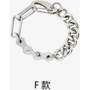 Hip Hop Silver Bangle Bracelet for Men