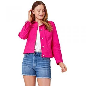 Pink Roman Stretch Pocket Denim Jacket – Women's Size 16 UK