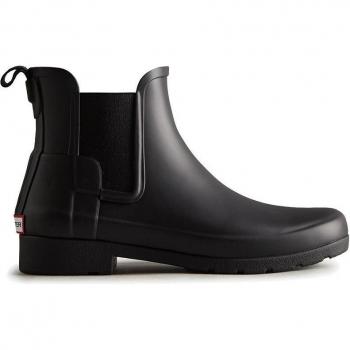 Botines Hunter Refined Chelsea Caña Baja Negro
