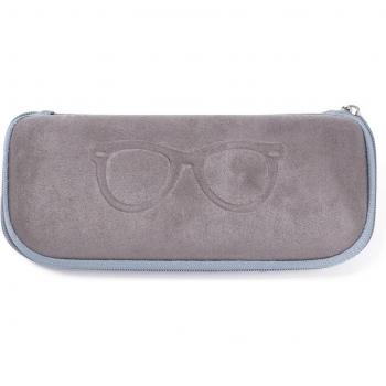 Couvre-lunettes flanell unisexe, étui compact