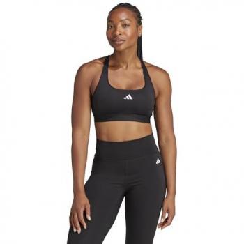 Reggiseno sportivo adidas Powerreact Medium-Support nero puro
