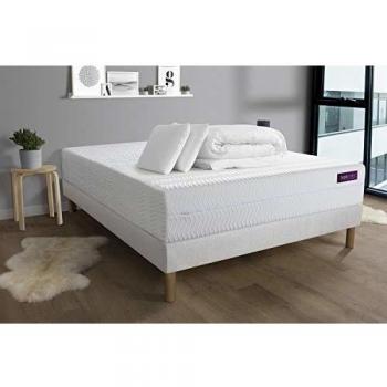 Matelas 140x200 épaisseur 26 cm avec couette et oreillers