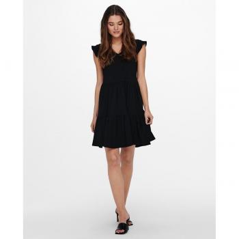 Robe Only courte à volants Noir