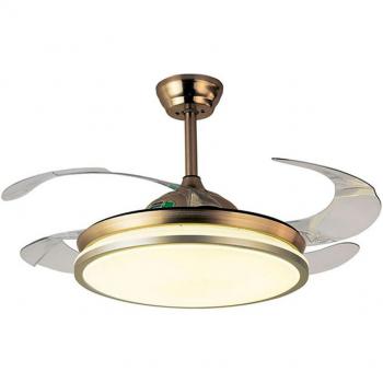 Ventilador de techo con 4 aspas retráctiles