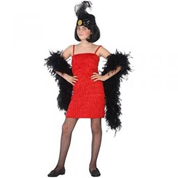 Tenue danseur charleston enfant 7-9 ans en rouge et polyester