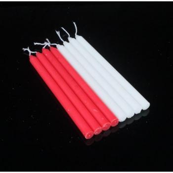 Set de 8 Velas de Poste Largo, 17 cm de Altura, Sin Humo para Banquetes