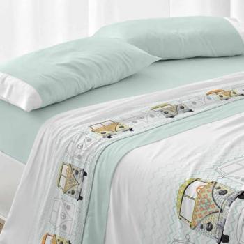 Juego de Sábanas Camper Vintage 107 – Piedra 150‑160 cm
