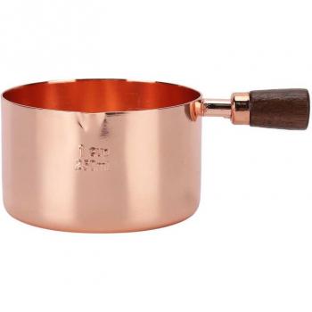 Casserole à sauce en inox, poignée en bois, facile à entretenir