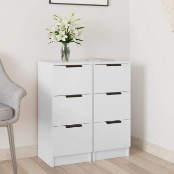 Mueble de Almacenaje de Salón 2 uds madera contrachapada 30x30x70 cm